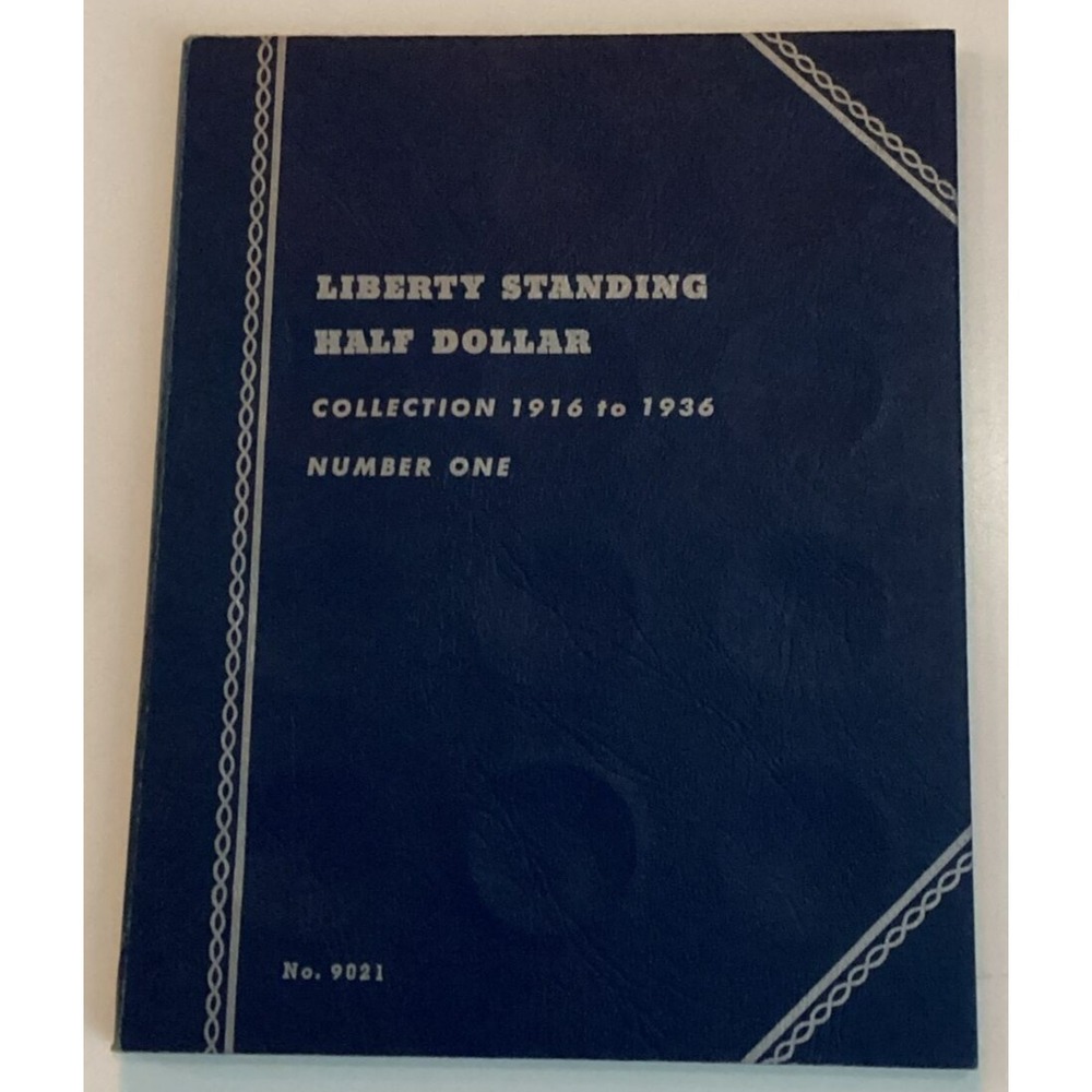 Whitman Coin Folder Liberty Standing Half Dollar OS Blue New 9021 1916-1936